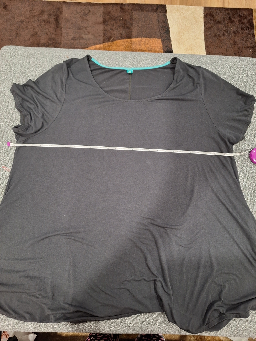 SweetLegs 3X Women's Black Scoop Neck Short Sleeve